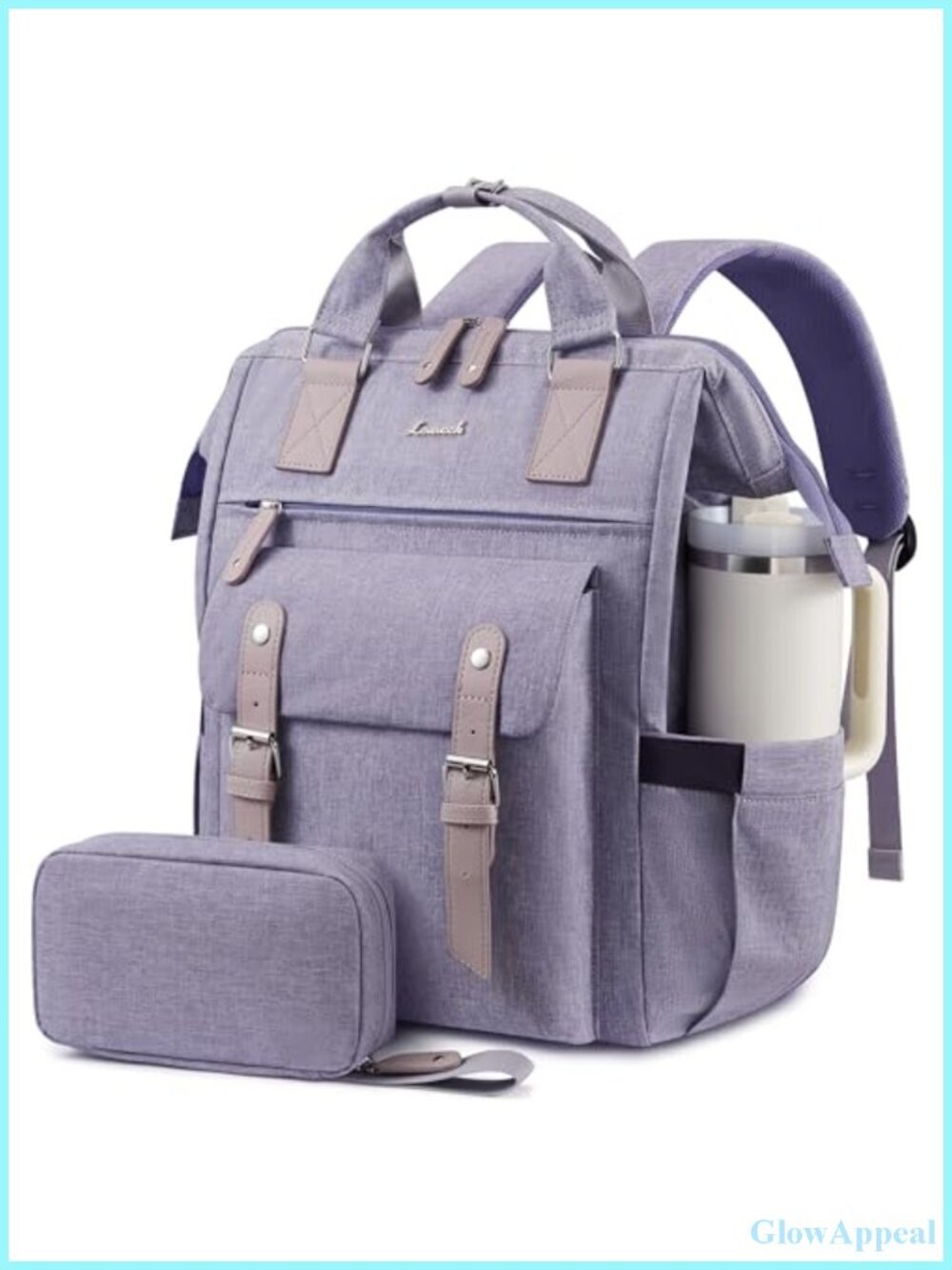 15.6" Laptop Backpack with Tumbler Holder, Anti-Theft, Waterproof, Nurse